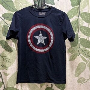 Marvel Black and Red Captain America Shield T-Shirt